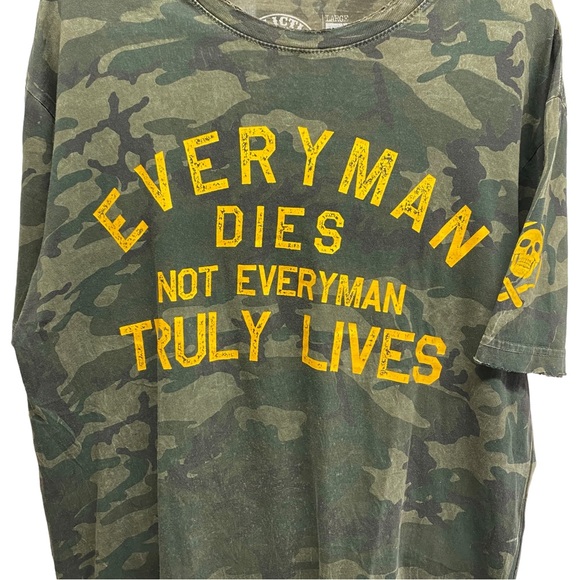 Affliction Camo T Shirt Front Back Graphic Skull Snake - Picture 2 of 6